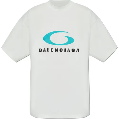 T-Shirt mit Logo , Herren, Größe: L - Balenciaga - Modalova