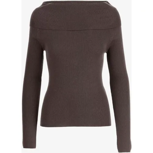 Seiden- und Kaschmir-Boot-Ausschnitt Pullover , Damen, Größe: M - Wild Cashmere - Modalova