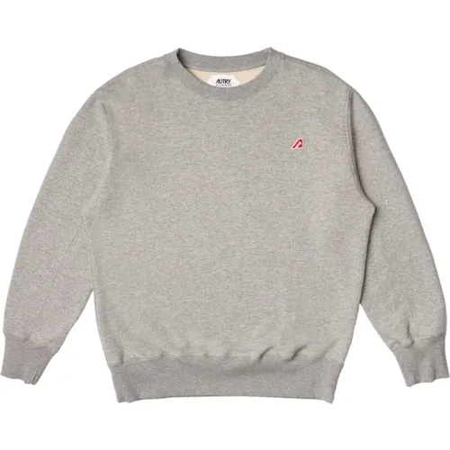 Grey Crewneck Sweatshirt for Men , male, Sizes: S, XL - Autry - Modalova