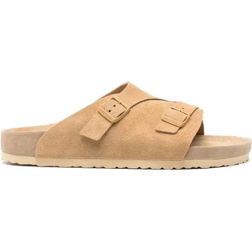 Wildleder Schnallen Sandalen , Herren, Größe: 39 EU - Birkenstock - Modalova