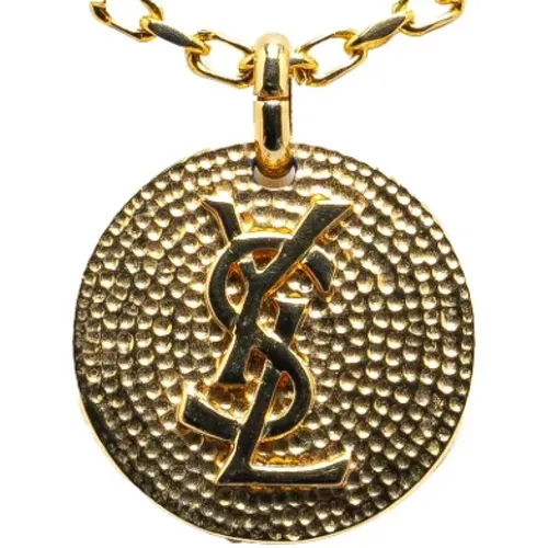 Pre-owned Metal necklaces , female, Sizes: ONE SIZE - Yves Saint Laurent Vintage - Modalova