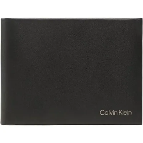 Compact Leather Wallet for Men , male, Sizes: ONE SIZE - Calvin Klein - Modalova