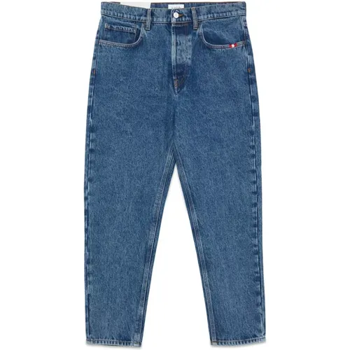 Stone Washed Denim Karotten Fit Jeans , Herren, Größe: W31 - Amish - Modalova