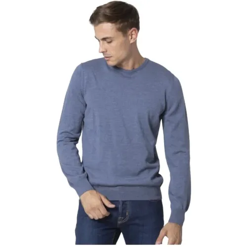 Grey Round Neck Sweater , male, Sizes: L - Gran Sasso - Modalova