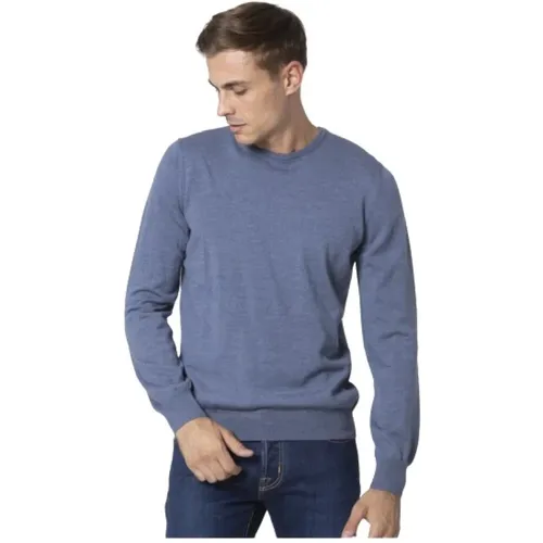 Grey Round Neck Sweater , male, Sizes: S, L, 2XL - Gran Sasso - Modalova
