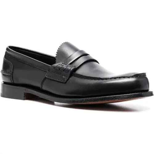 Braune Leder Mokassin Schuhe , Herren, Größe: 45 EU - Church's - Modalova