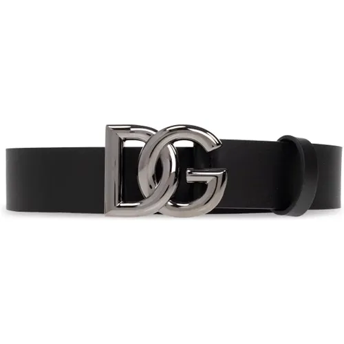 Ledergürtel mit Logo , Herren, Größe: 105 CM - Dolce & Gabbana - Modalova