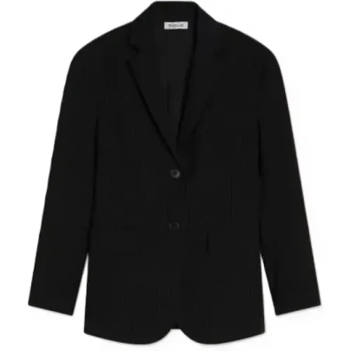 Nadelstreifen Oversized Blazer Klassischer Komfort , Damen, Größe: M - SoSUE - Modalova