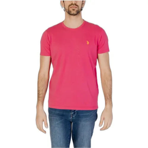 Plain Cotton T-Shirt with Short Sleeves , male, Sizes: M, XL, 2XL, S, L - U.s. Polo Assn. - Modalova