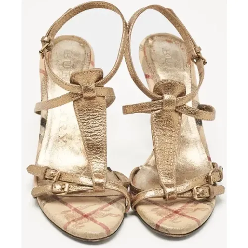 Pre-owned Canvas sandals , female, Sizes: 4 UK - Burberry Vintage - Modalova