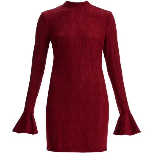 Spitzen Stretch Mini Kleid mit Rüschen , Damen, Größe: S - ROTATE Birger Christensen - Modalova