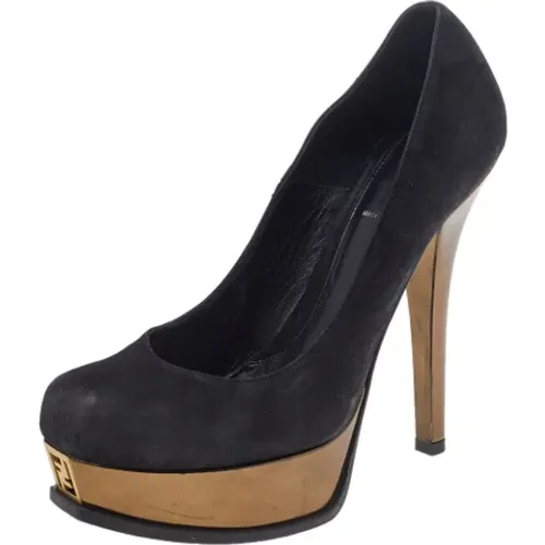 Pre-owned Suede heels , female, Sizes: 7 UK - Fendi Vintage - Modalova