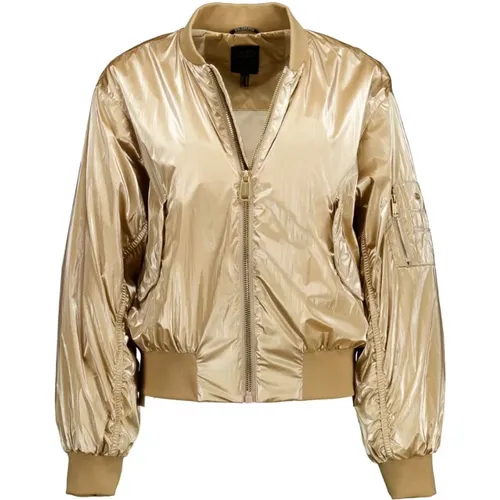 Stylish Short Jacket with Golden Details , female, Sizes: S, L, M - Goldbergh - Modalova