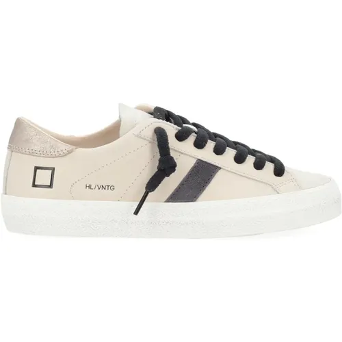 Vintage Calf Ivory Low Sneakers , Damen, Größe: 40 EU - D.A.T.E. - Modalova