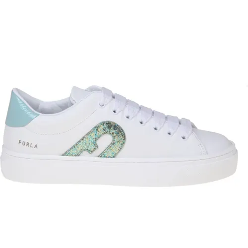 White Lace Up Sneakers with Accents , female, Sizes: 6 UK, 3 UK, 4 UK, 7 UK - Furla - Modalova