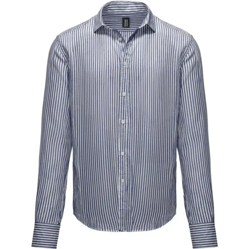 Striped linen/cotton shirt , male, Sizes: S, 3XL, XS, 2XL - BomBoogie - Modalova
