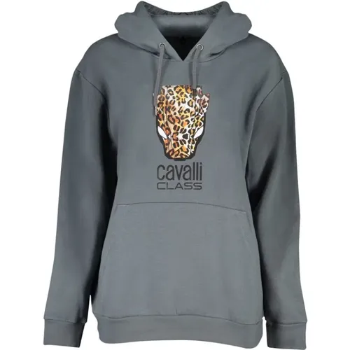 Elegant Hooded Fleece Sweatshirt , female, Sizes: S, 2XL, L, XL, M - Cavalli Class - Modalova