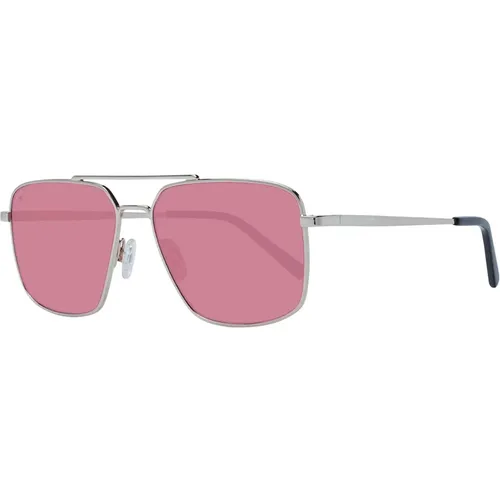 Silver Aviator Sunglasses with Photochromatic Lenses , unisex, Sizes: ONE SIZE - Serengeti - Modalova