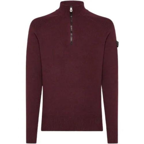 Moderner Aubergine Pullover Braille 02 , Herren, Größe: XL - Peuterey - Modalova