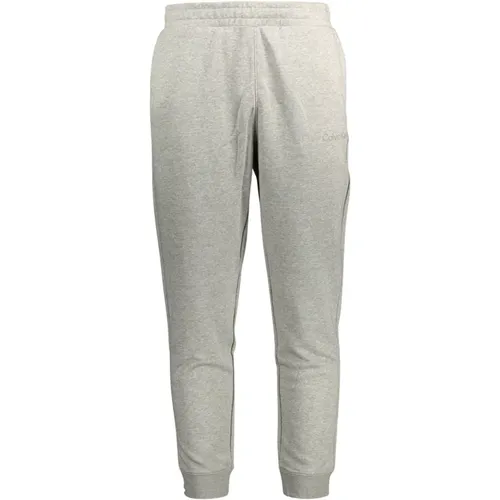 Sporty Grey Mens Pants with Elastic Waist , male, Sizes: XL, 2XL - Calvin Klein - Modalova