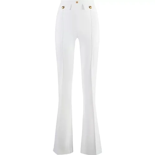 Weite Crepe-Hose mit Logodetail , Damen, Größe: L - Elisabetta Franchi - Modalova