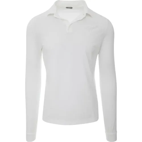 IceCotton Slim Fit L/S Polo mit Tasten - Zanone - Modalova