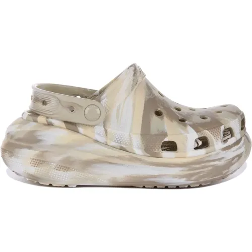 Marbled Crush Clog Ivory , female, Sizes: 8 UK - Crocs - Modalova