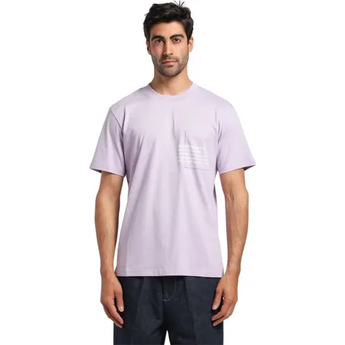 Highrol T-shirt with pocket and printing , male, Sizes: XL - Department Five - Modalova