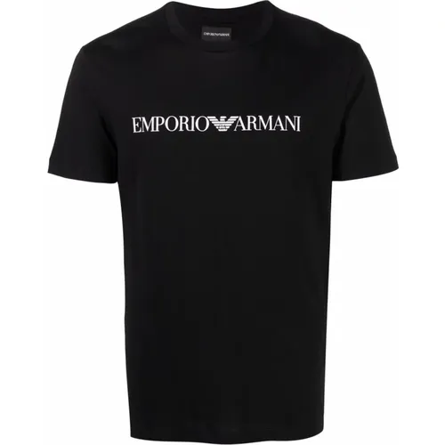 Logo Print Crew Neck T-shirt , male, Sizes: XL - Emporio Armani - Modalova