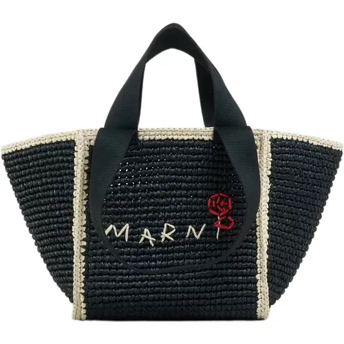 Macramillo small shopper , female, Sizes: ONE SIZE - Marni - Modalova