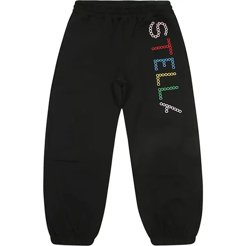 Sportliche Bestickte Schwarze Hose,Sportliche Logo-bestickte Sweatpants - Stella Mccartney - Modalova