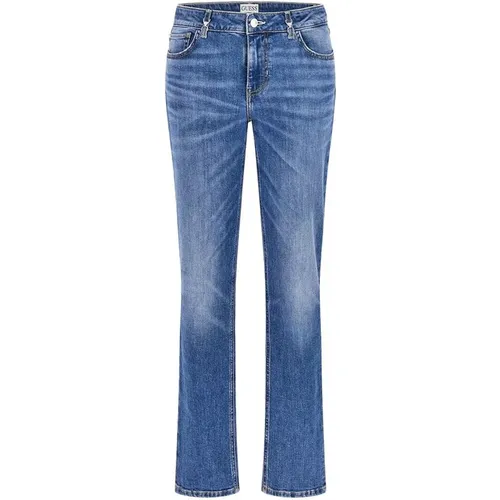 Brooklyn Jeans Blau Damen Straight Fit , Damen, Größe: W29 - Guess - Modalova