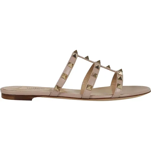 Rockstud Slide Sandals , female, Sizes: 4 UK - Valentino Garavani - Modalova