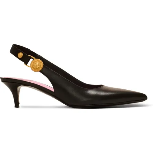 Eva kitten slingbacks in calfskin , female, Sizes: 5 1/2 UK, 3 UK, 7 UK, 4 UK, 5 UK, 4 1/2 UK - Balmain - Modalova