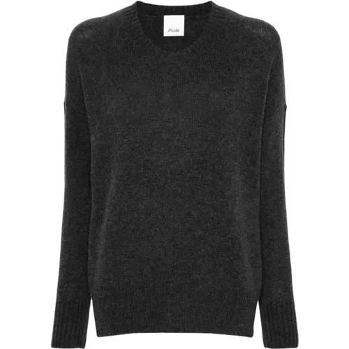 Flat Knit Sweater , female, Sizes: S - allude - Modalova