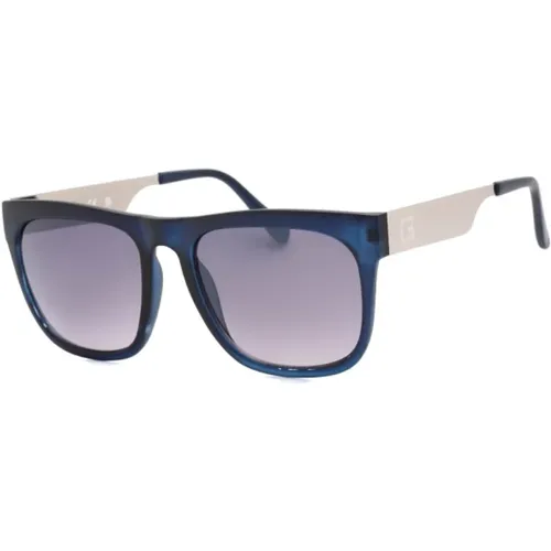 Blaue Metall-Sonnenbrille für Männer - Guess - Modalova