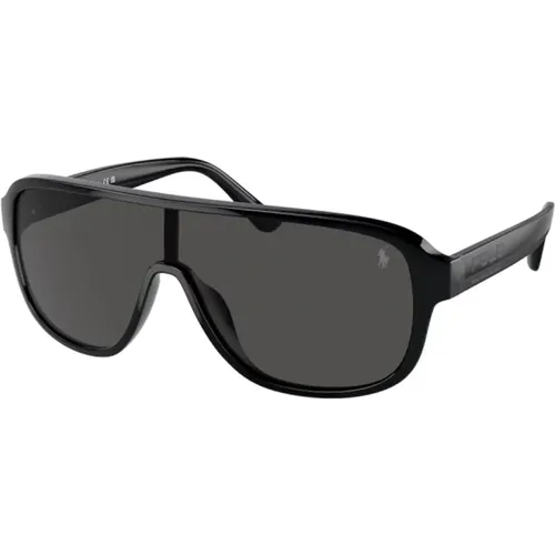 Sportliche und lässige Sonnenbrille mit dunkelgrauen Gläsern , unisex, Größe: 34 MM - Ralph Lauren - Modalova