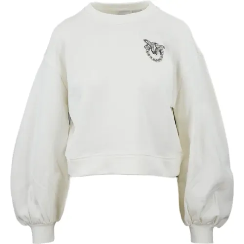 Vogel bestickter Logo-Sweatshirt , Damen, Größe: S - pinko - Modalova