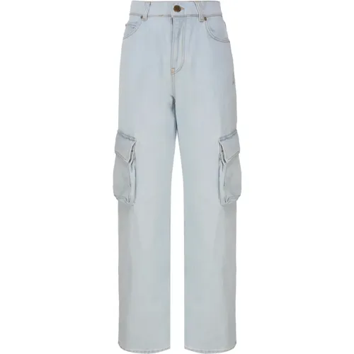 Cargo Denim Jeans mit Taschen , Damen, Größe: W27 - pinko - Modalova