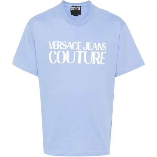 Light T-shirts and Polos , male, Sizes: L - Versace Jeans Couture - Modalova