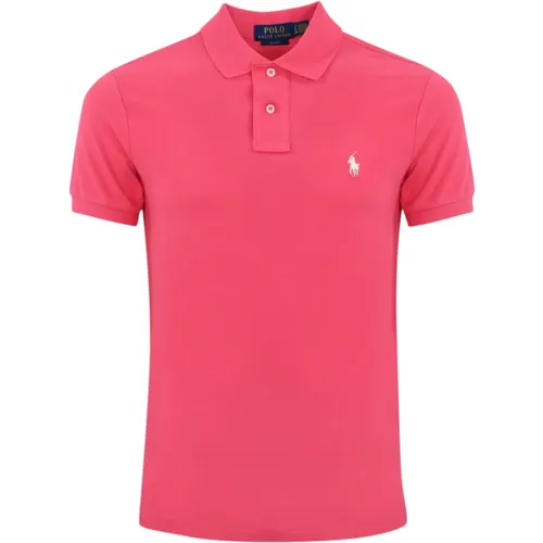 Rosa Polo T-Shirt mit Logo , Herren, Größe: XL - Ralph Lauren - Modalova