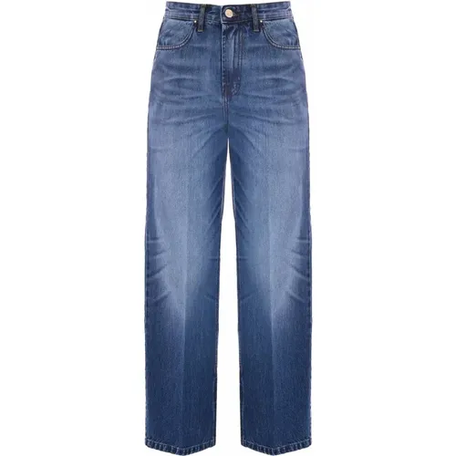 Stone-washed weite Jeans mit Schlitzen , Damen, Größe: W28 - Kocca - Modalova