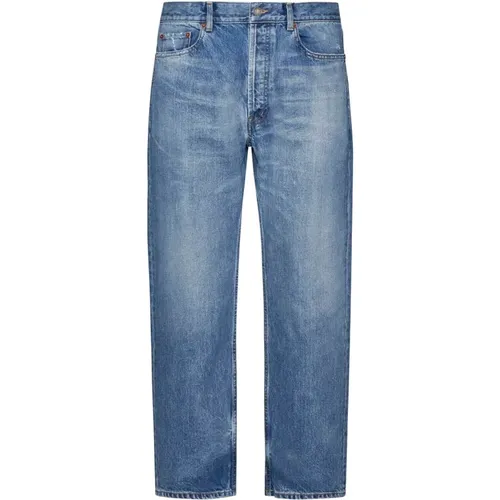 Light Denim Straight Leg Jeans , male, Sizes: W31 - Saint Laurent - Modalova