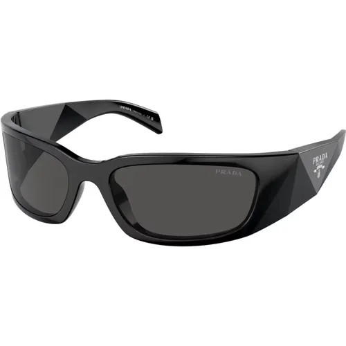 Stilvolle Sonnenbrille Schwarz , unisex, Größe: 60 MM - Prada - Modalova