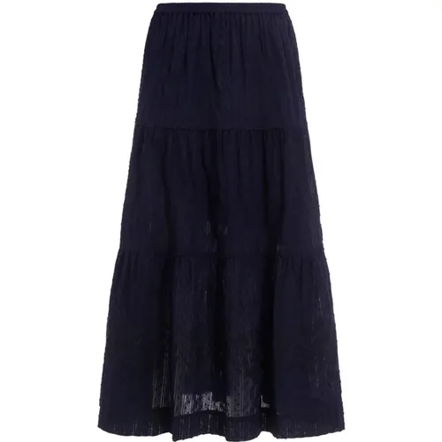 Floral Embroidered Cotton Midi Skirt , female, Sizes: L - Chloé - Modalova