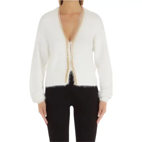 Chain Applique Cardigan , female, Sizes: S, XS - Liu Jo - Modalova