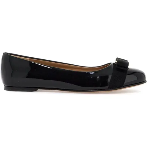 Lackleder Varina Ballet Flats , Damen, Größe: 35 1/2 EU - Salvatore Ferragamo - Modalova