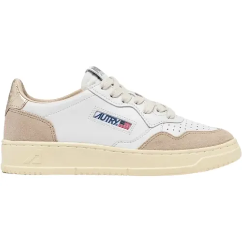 Weiße Medalist Leder Sneakers , Damen, Größe: 35 EU - Autry - Modalova