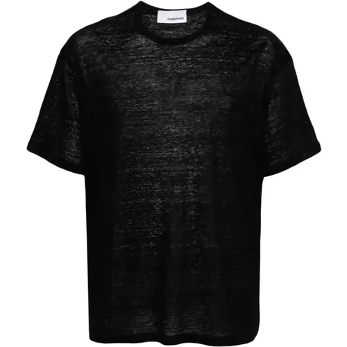 Schwarzes Baumwoll-Jersey T-Shirt - Costumein - Modalova