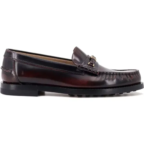 Loafer Shoes with Metal Detail , female, Sizes: 5 1/2 UK, 4 1/2 UK, 8 UK, 6 UK, 3 UK, 7 UK, 3 1/2 UK, 4 UK, 5 UK - TOD'S - Modalova